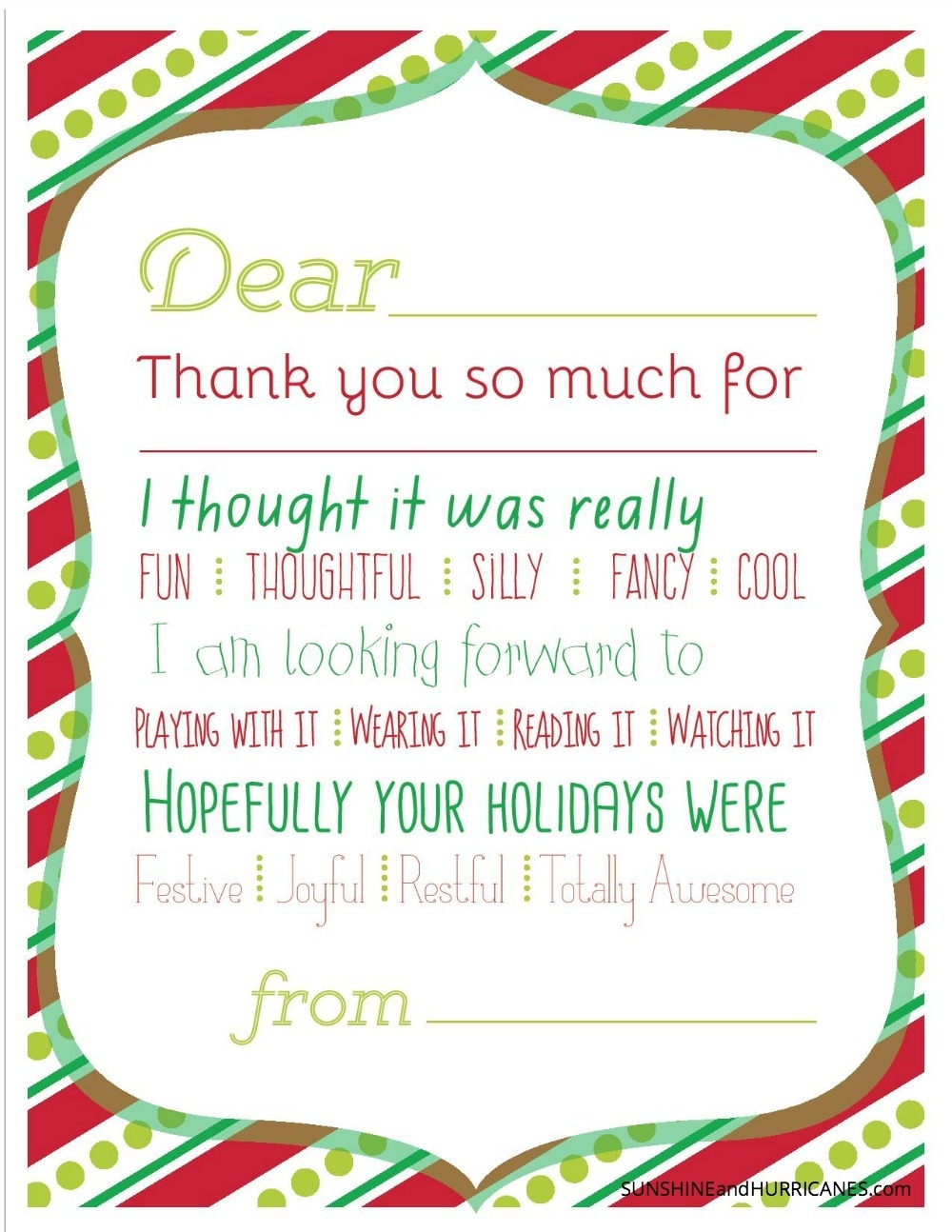 Christmas Printable Thank You Cards For Kids Christmas Printable Thank You Cards For Kids