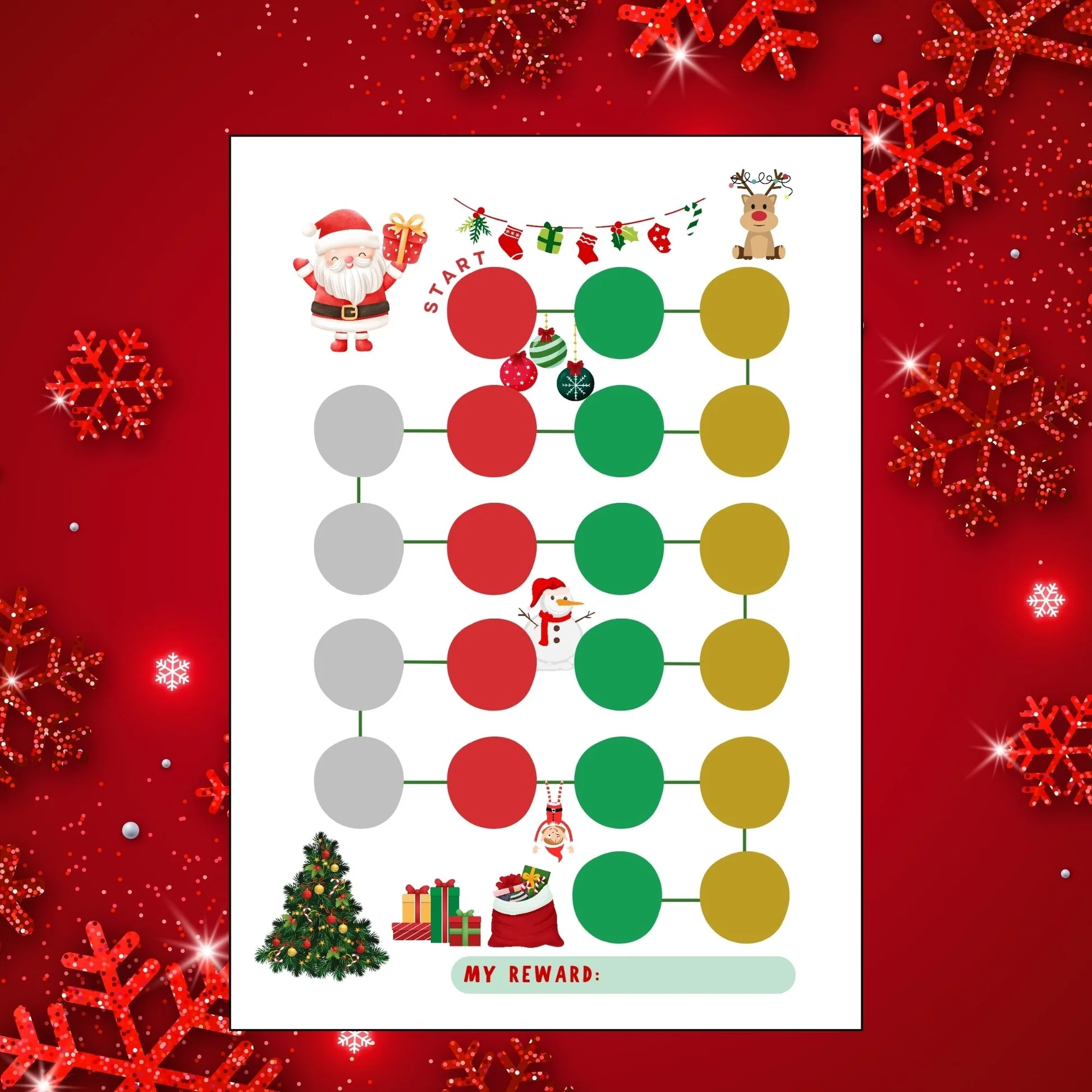 christmas behavior charts printable