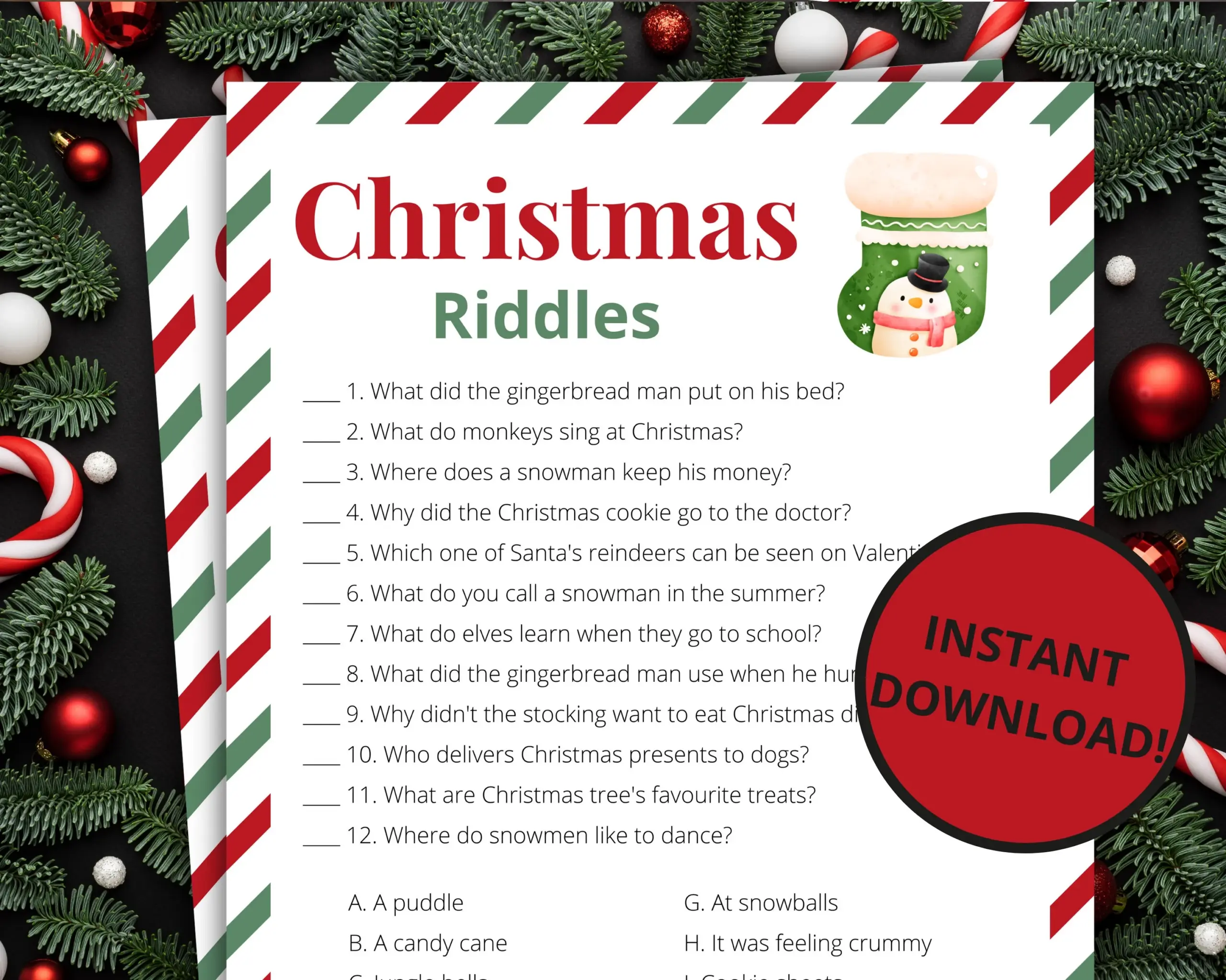 Christmas Riddles Printable Christmas Christmas Riddles Printable Christmas