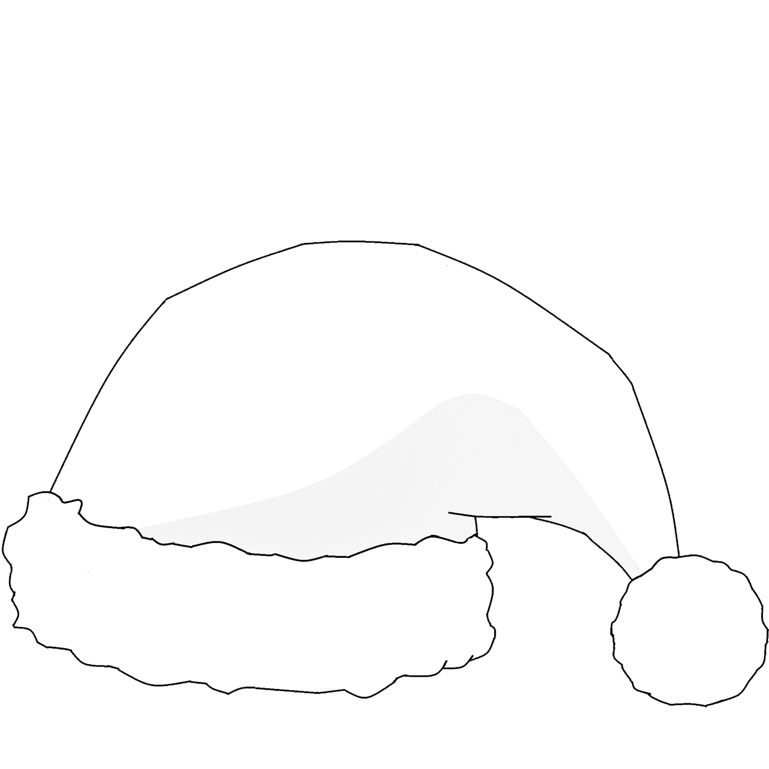 printable santa hat coloring page