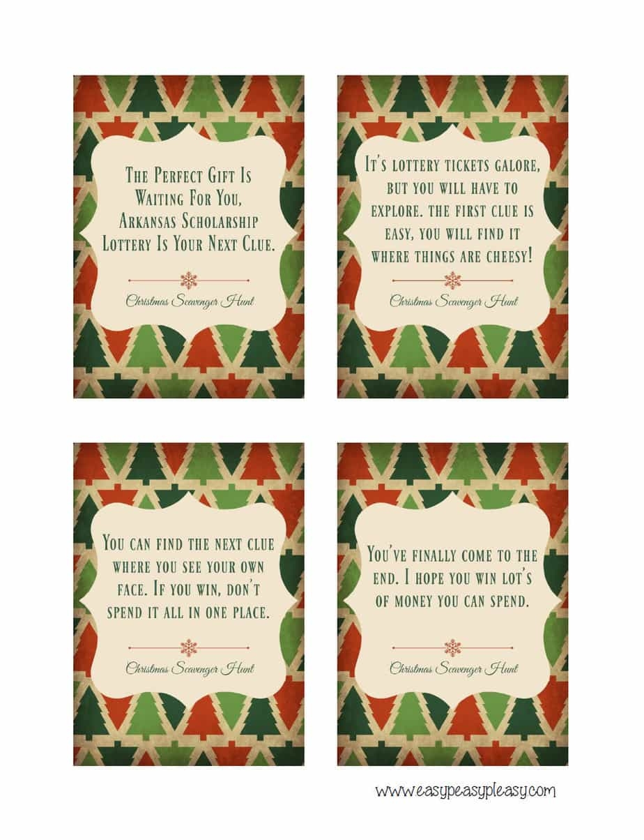 Christmas Scavenger Hunt With Free Printable Clues Christmas Scavenger Hunt With Free Printable Clues