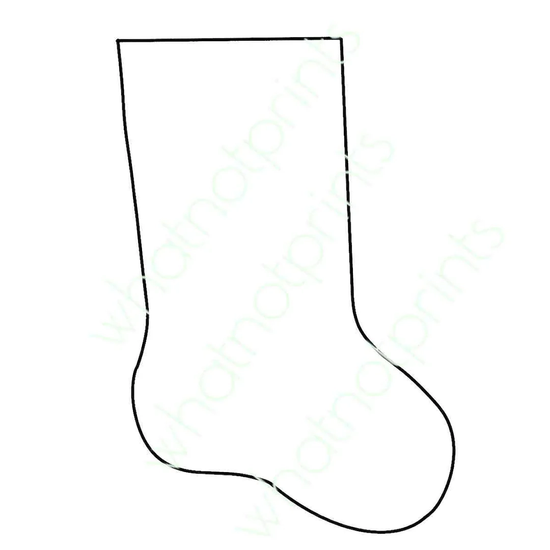 Christmas Stocking Outline Template Christmas Stocking Outline Template