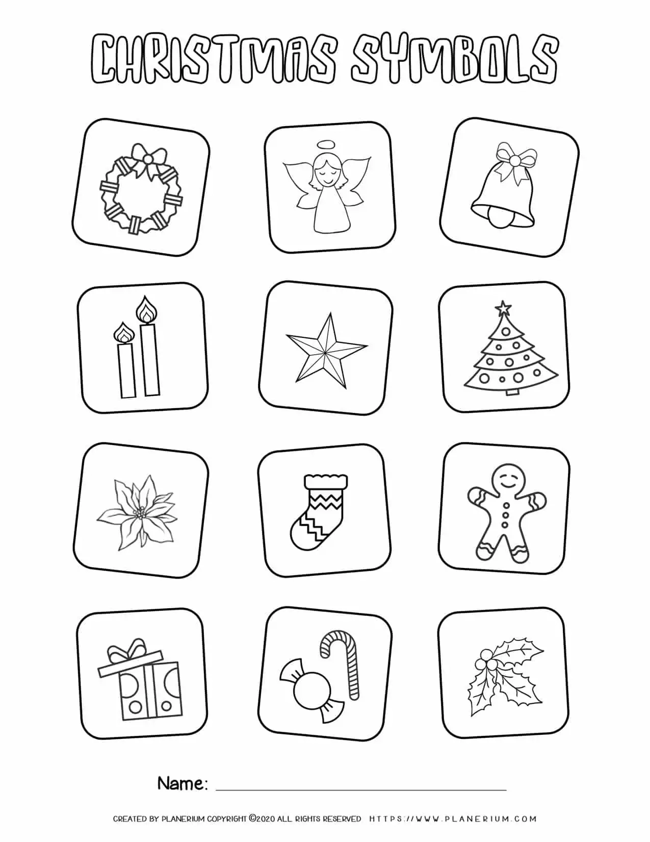 printable pictures of christmas symbols