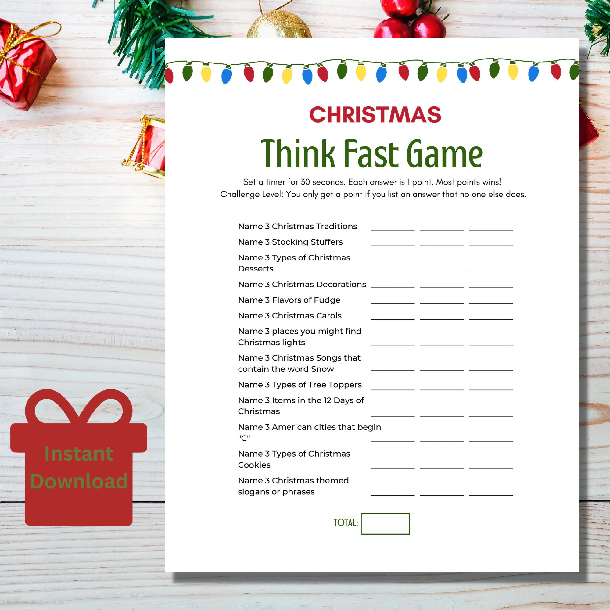 christmas think fast free printable christmas think fast free printable