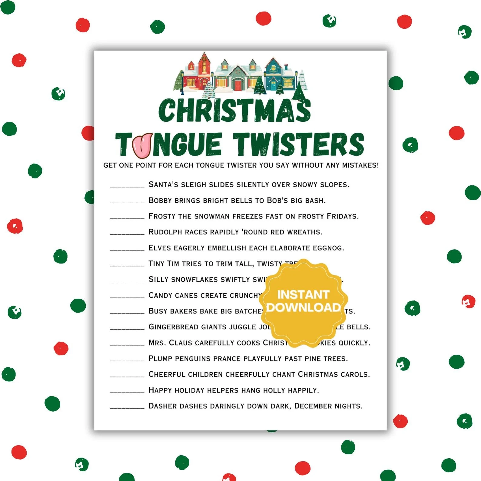 Christmas Tongue Twisters Christmas