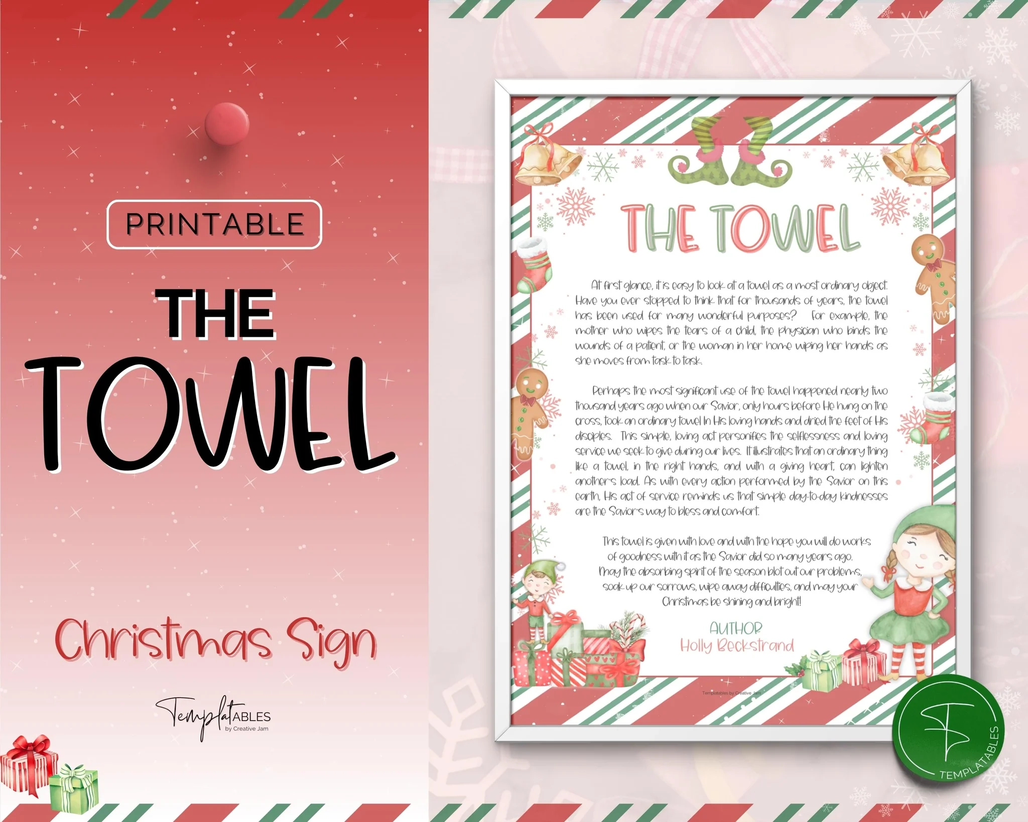 Christmas Towel Story Printable