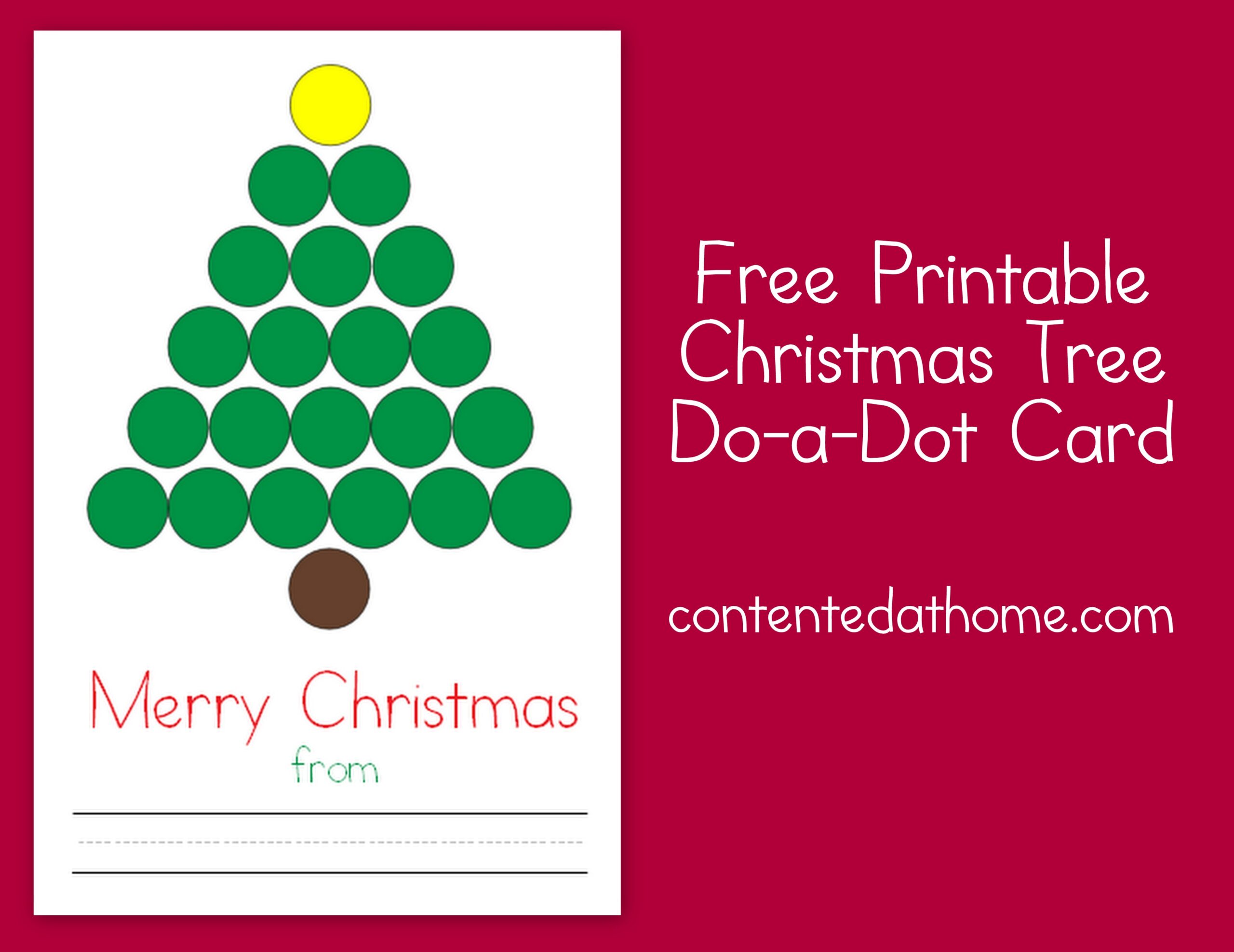 Christmas Tree Do A Dot Card Christmas Tree Do A Dot Card