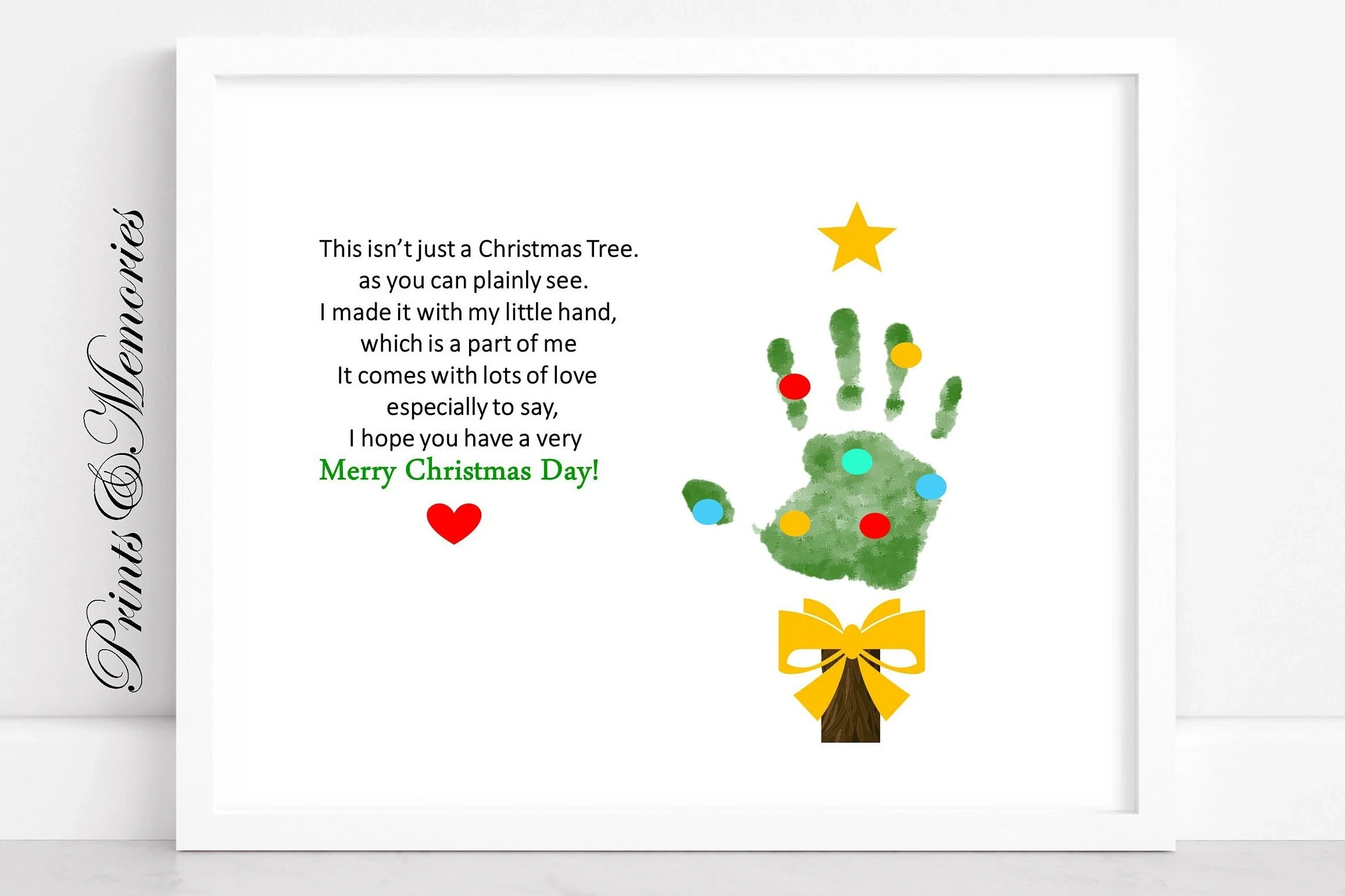 Christmas Tree Handprint Art Diy Kid