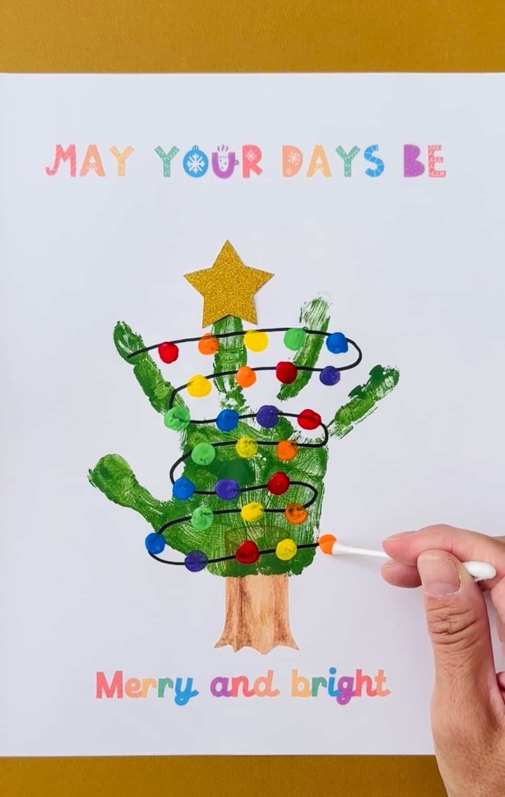 Christmas Tree Handprint Art