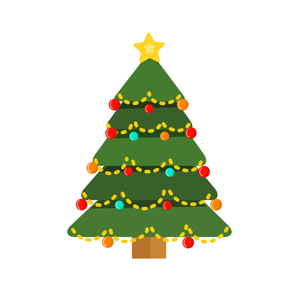 printable green christmas tree
