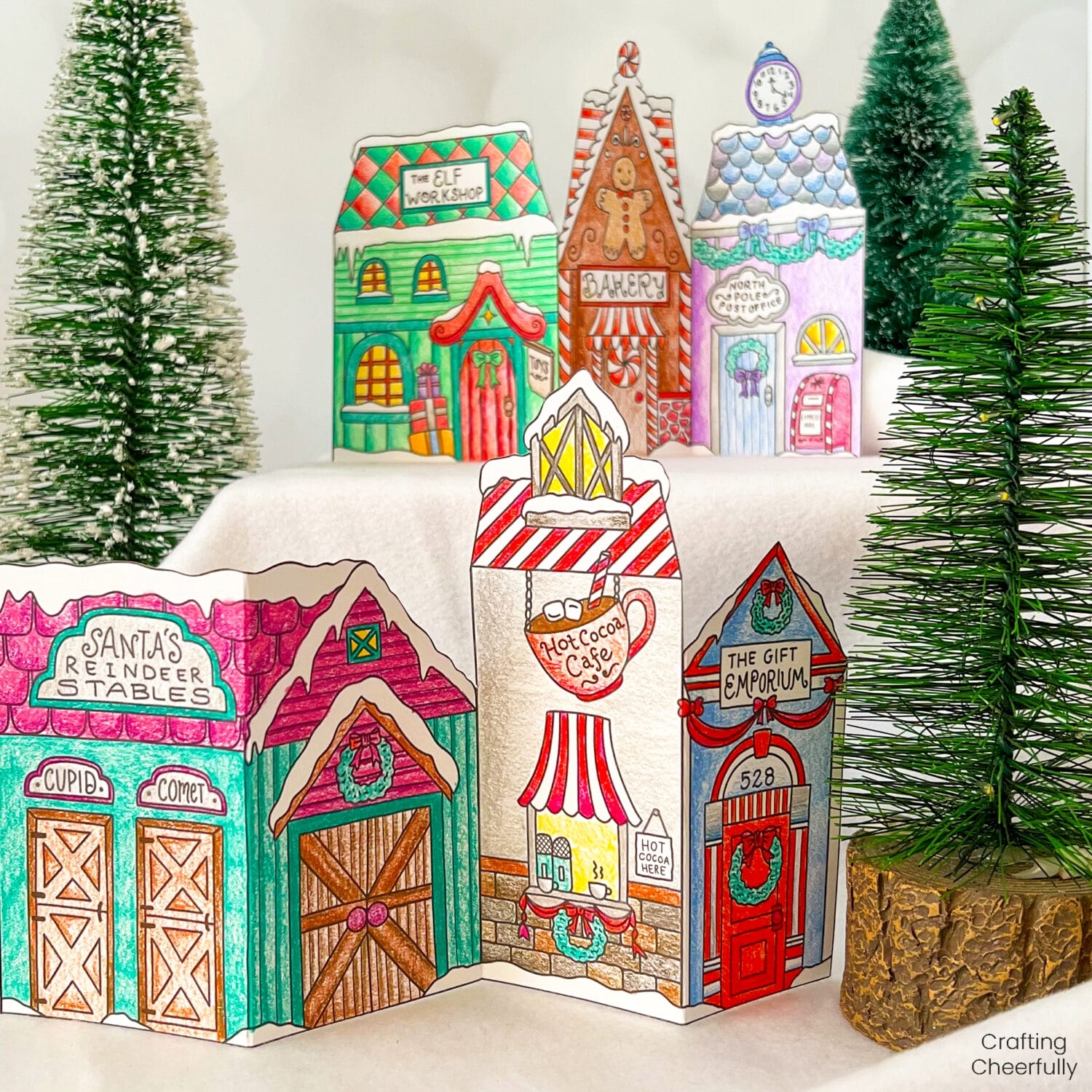 Christmas Village Coloring Pages