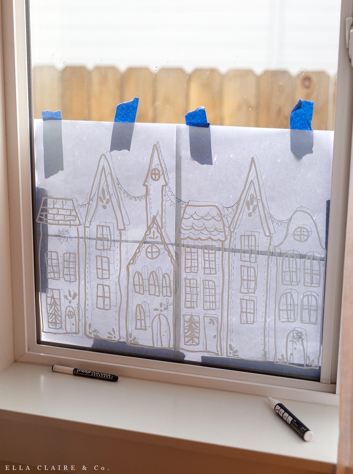 Christmas Village Stencil