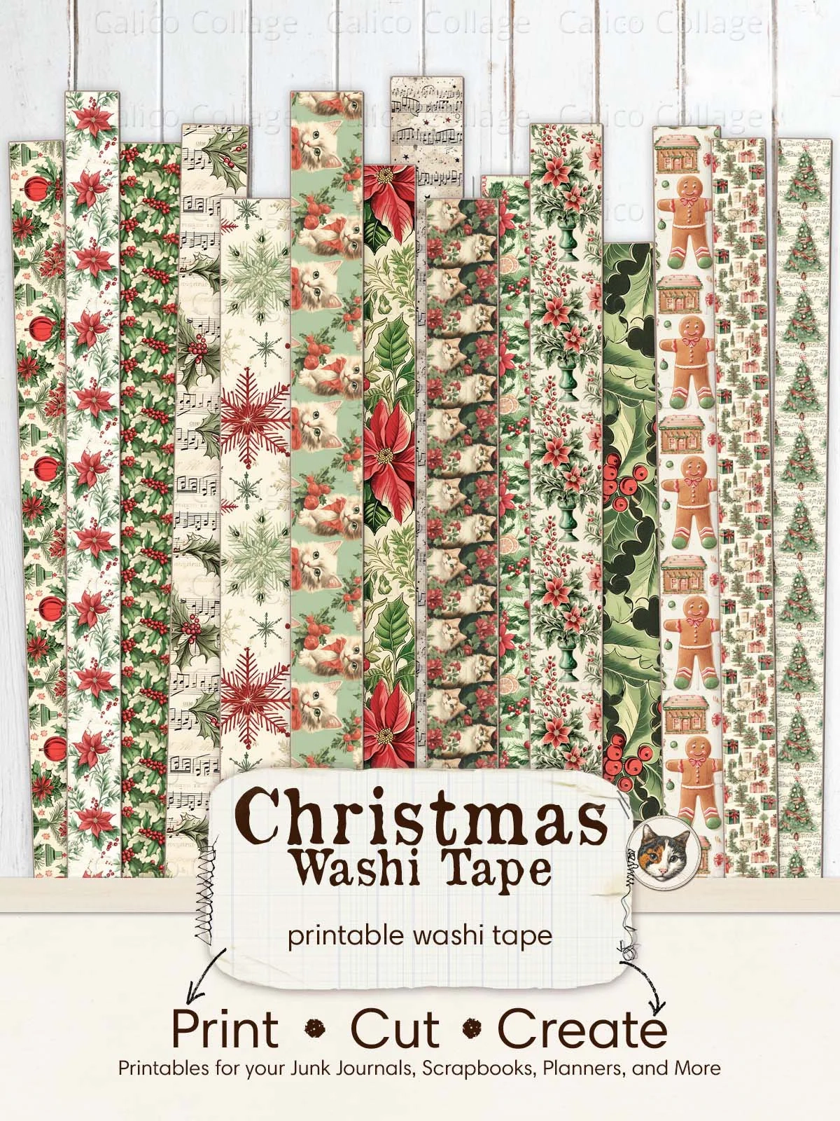 Christmas Washi Tape Printable Holiday