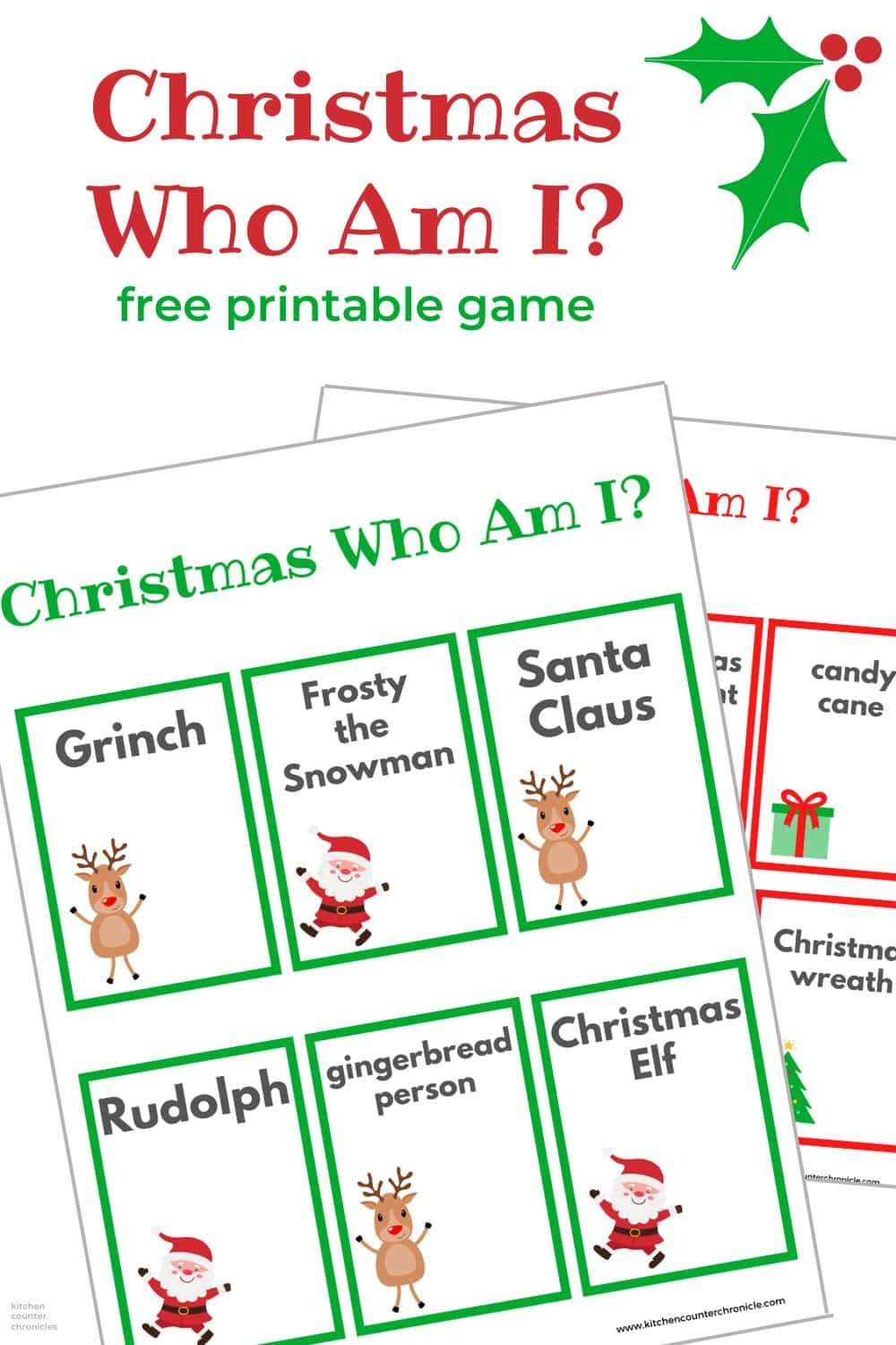 Christmas Who Am I Game