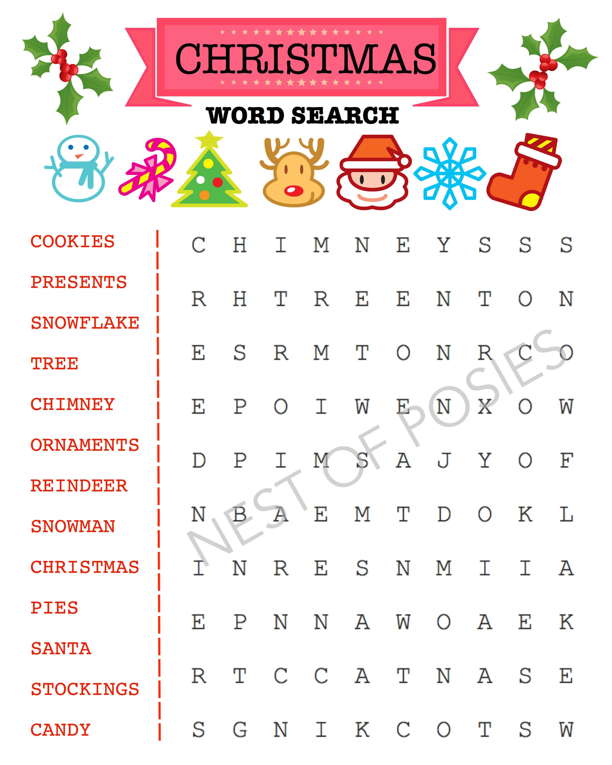Christmas Word Puzzle Printables For Kids Christmas Word Puzzle Printables For Kids