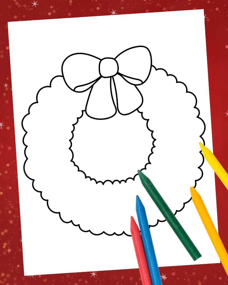 Christmas Wreath Printable Template