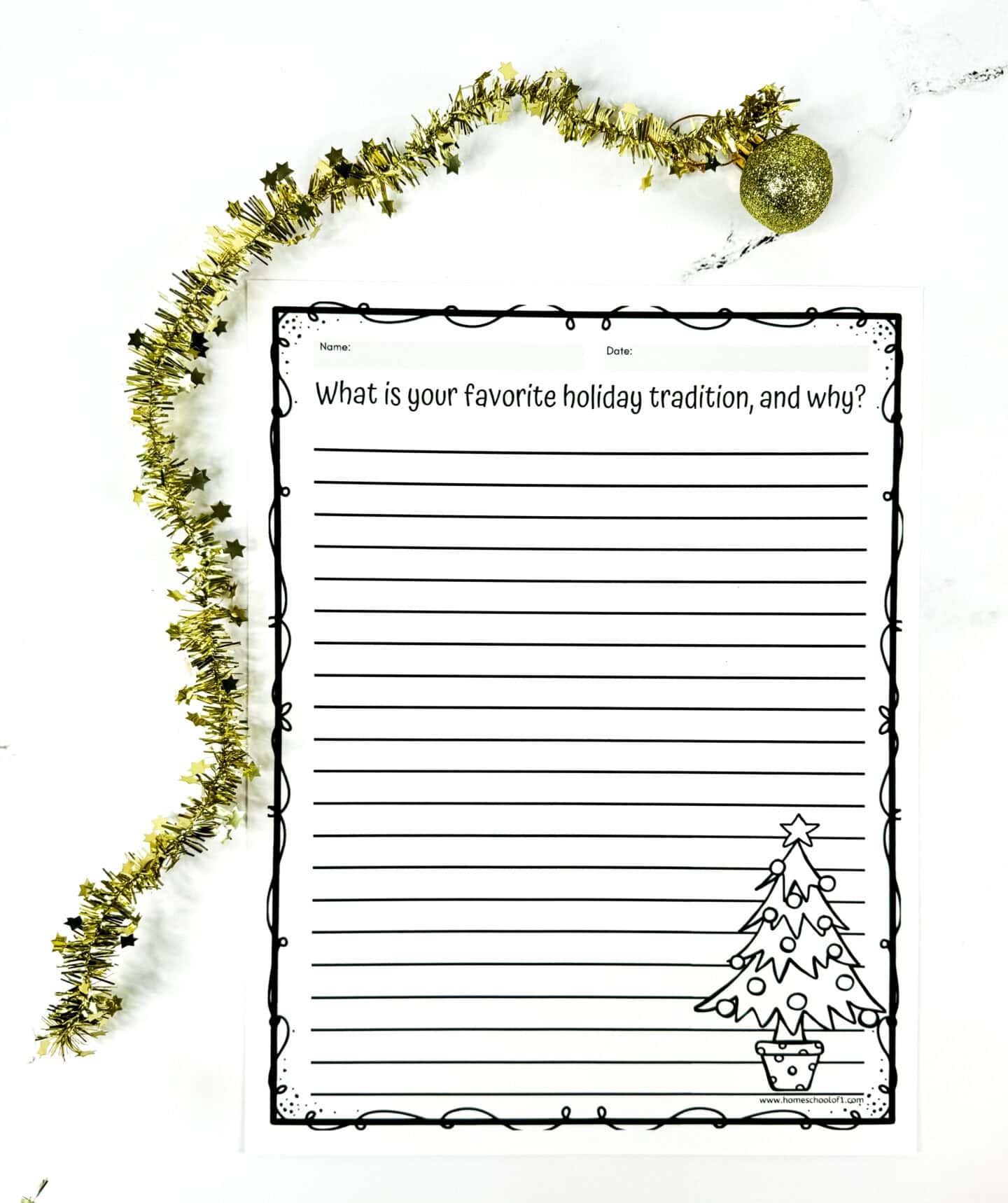 christmas writing template printable free