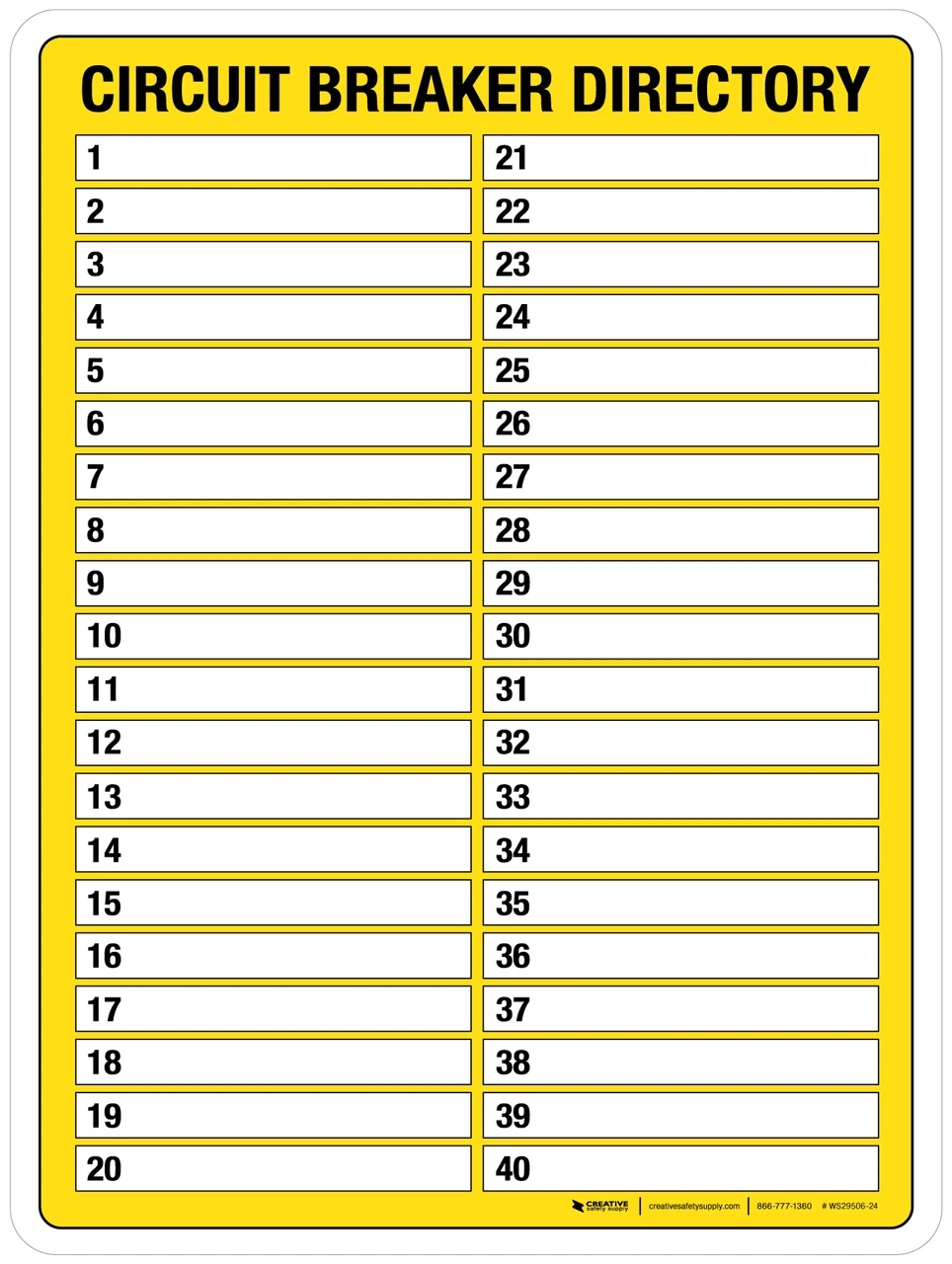 free printable circuit breaker panel labels
