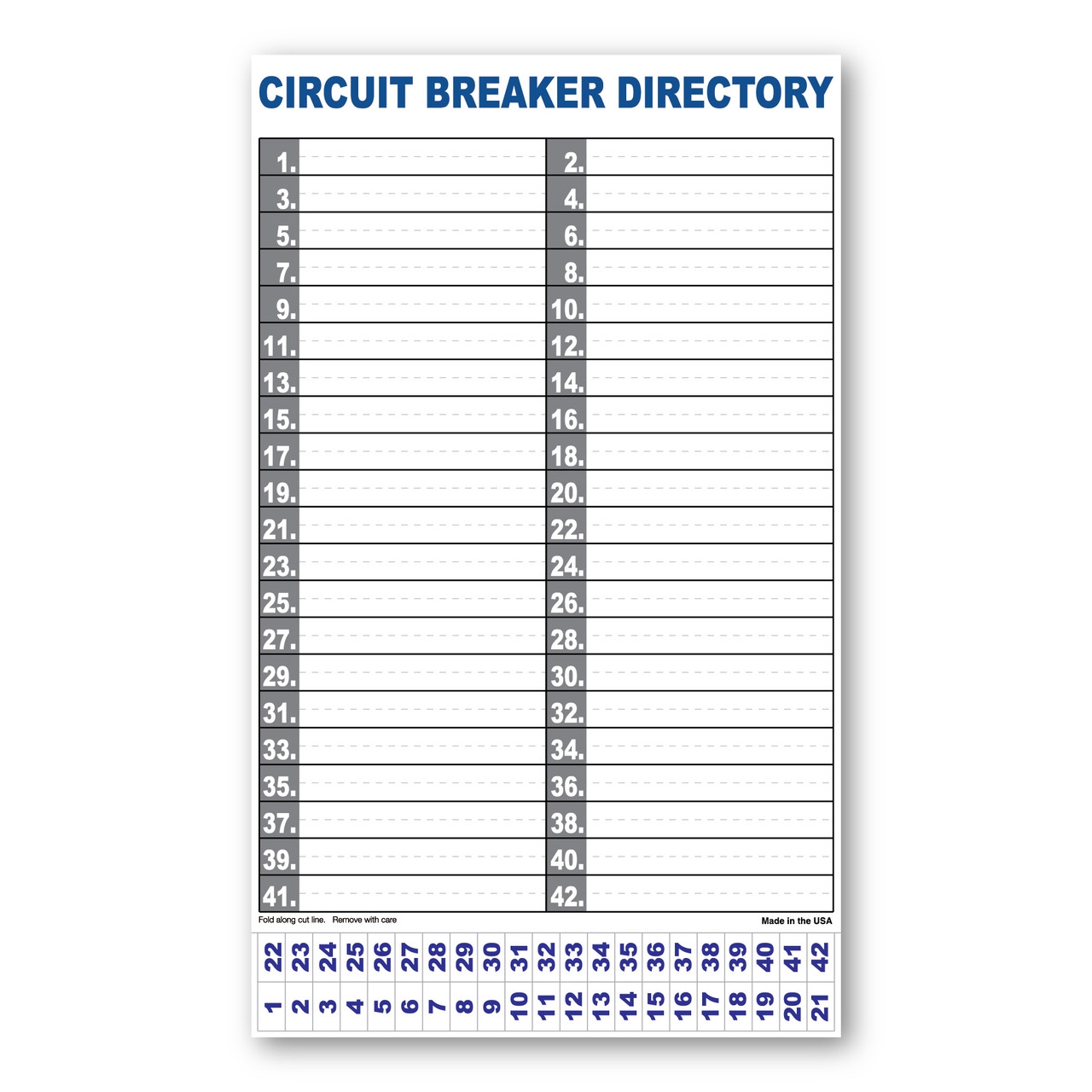 Circuit Breaker Labels Decals