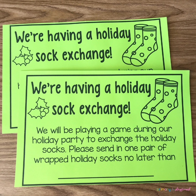 Class Holiday Sock Exchange