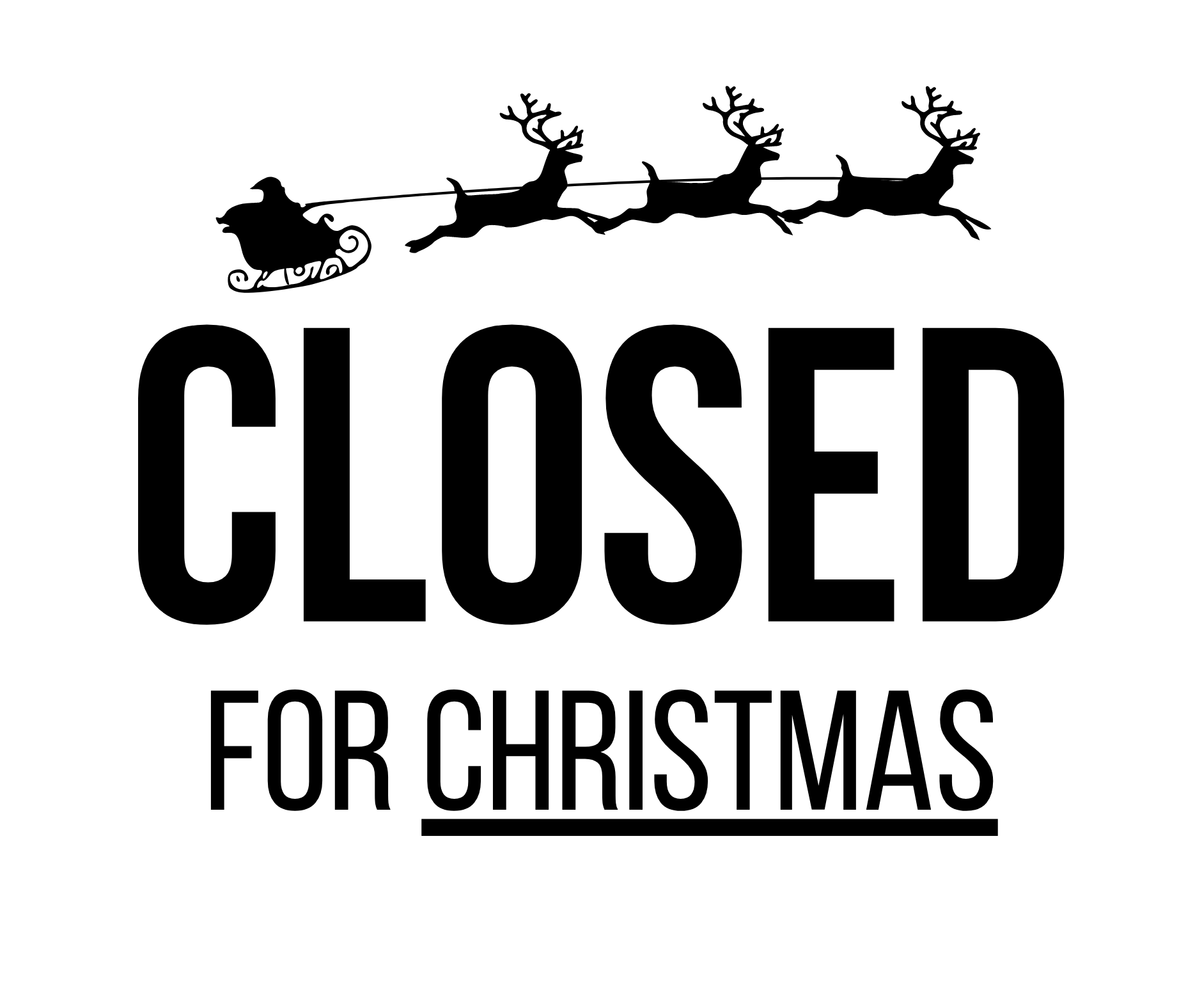 Closed For Christmas Sign