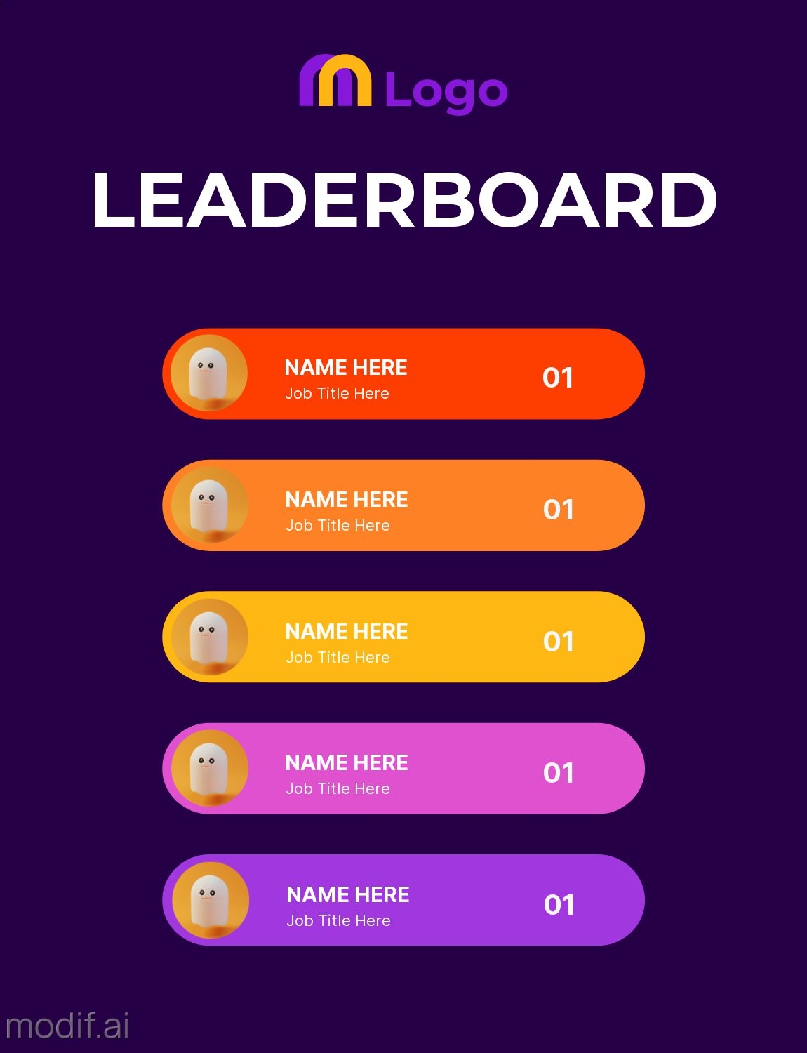 Colorful Leaderboard Template