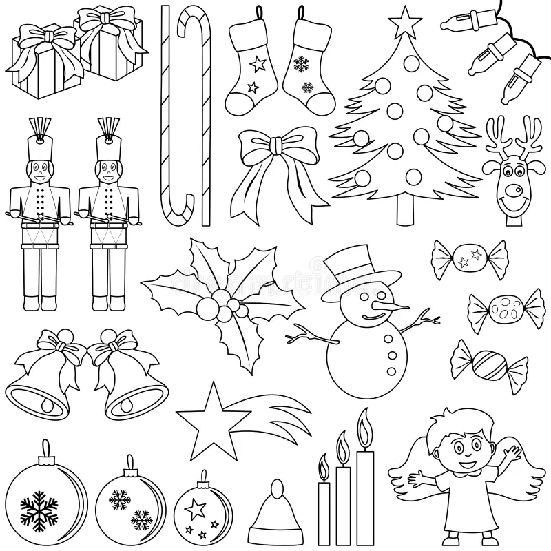Coloring Christmas Symbols