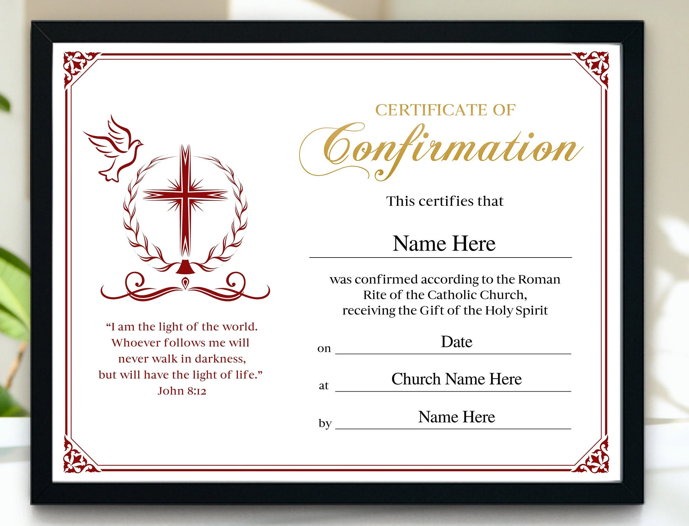 Confirmation Certificate 11x85 Printable
