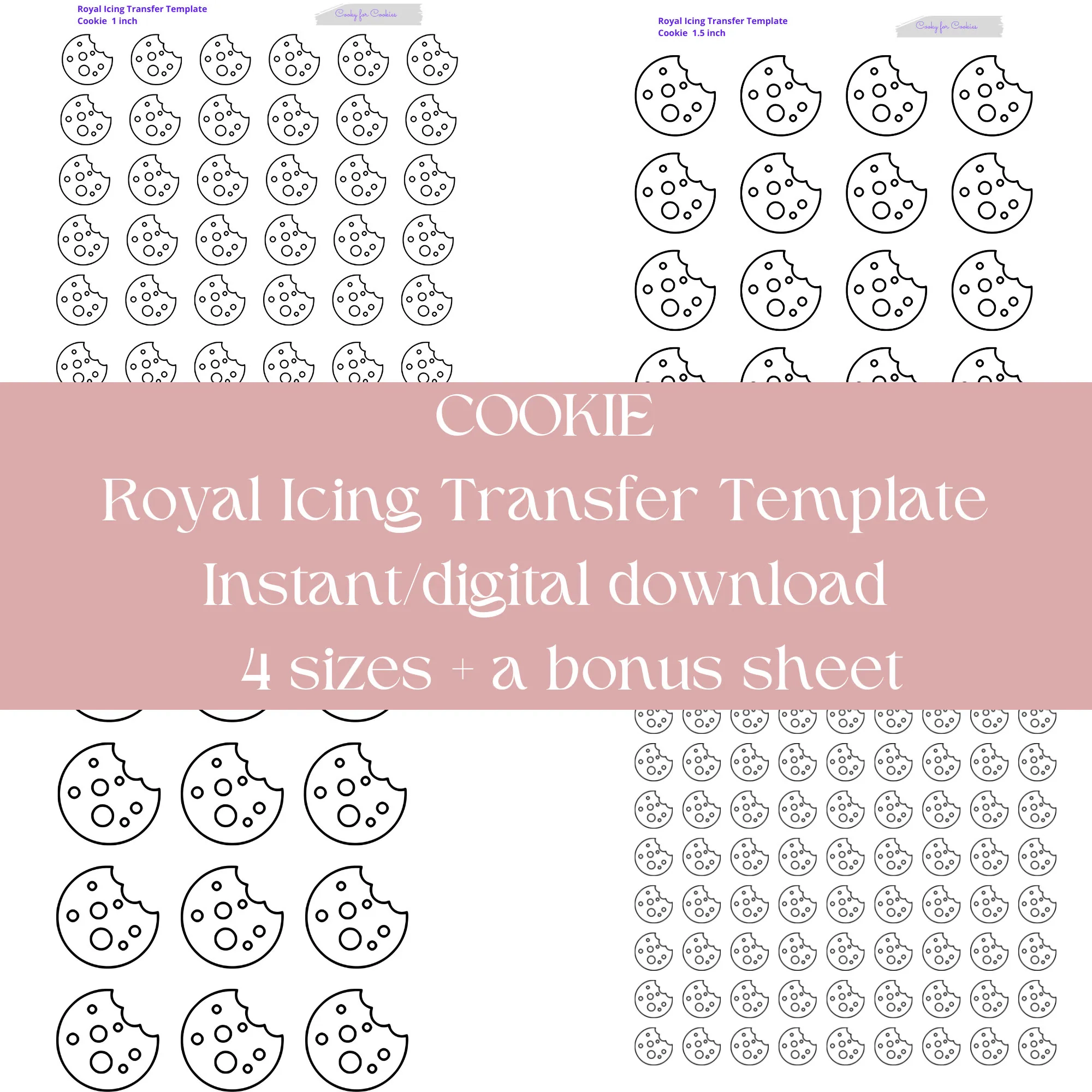 Cookie Royal Icing Transfer Template