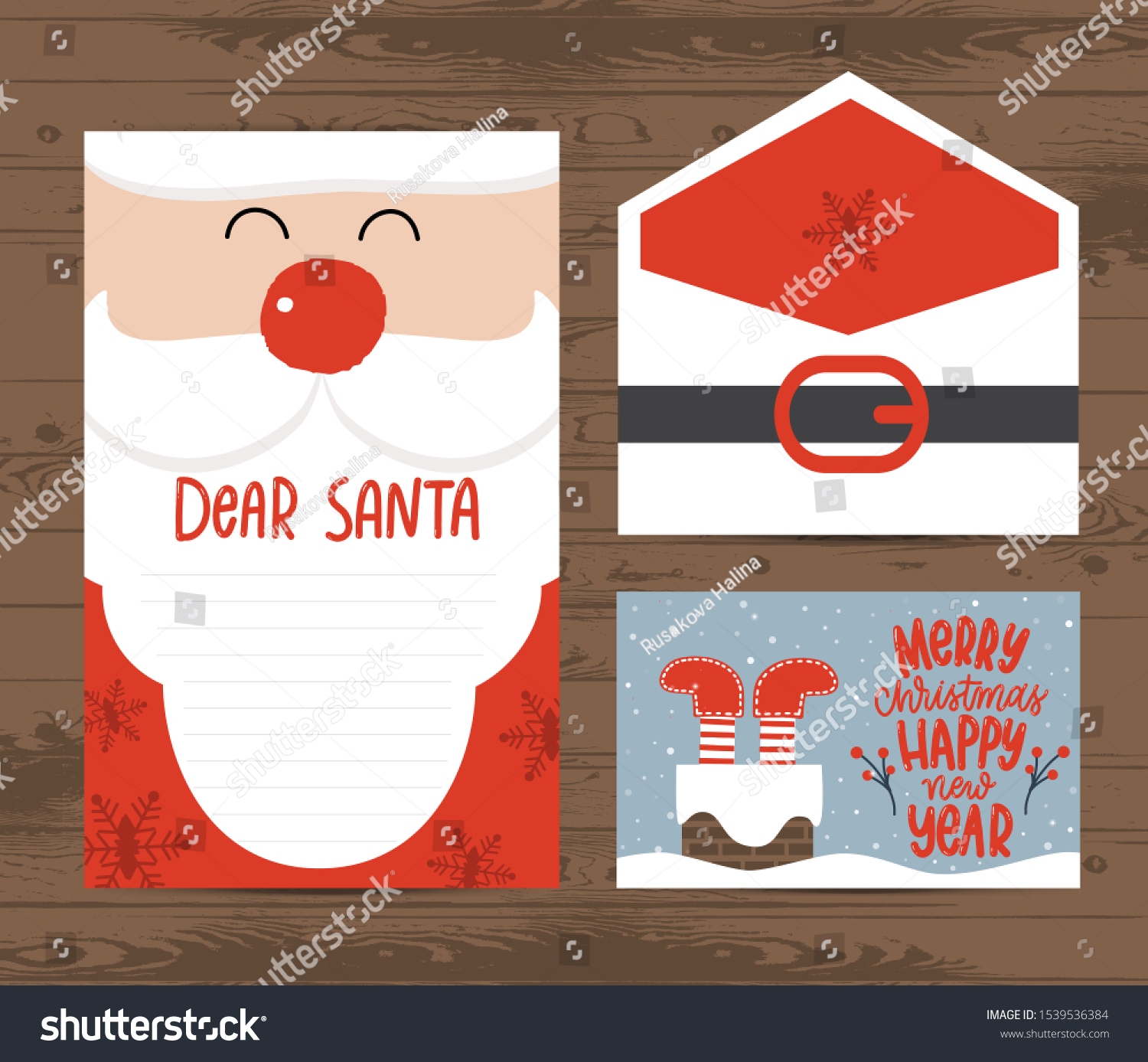 Creative Christmas Letter Envelope Template Dear 1539536384