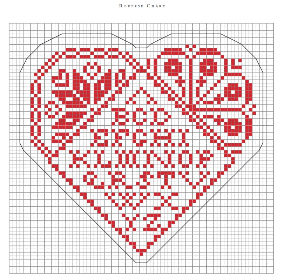 Cross Stitch A Heart With Quaker Motifs Cross Stitch A Heart With Quaker Motifs