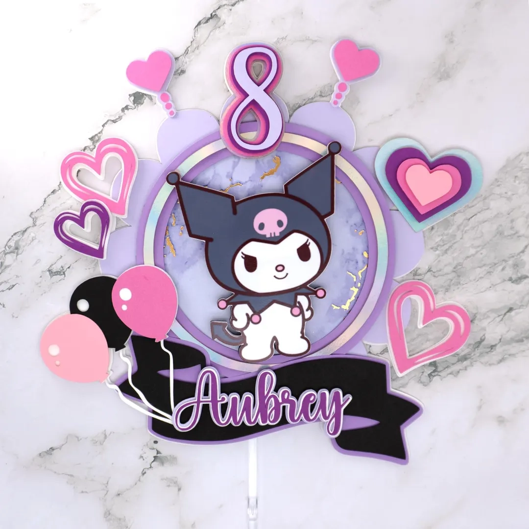 Custom Kuromi Cake Topper Any Name And