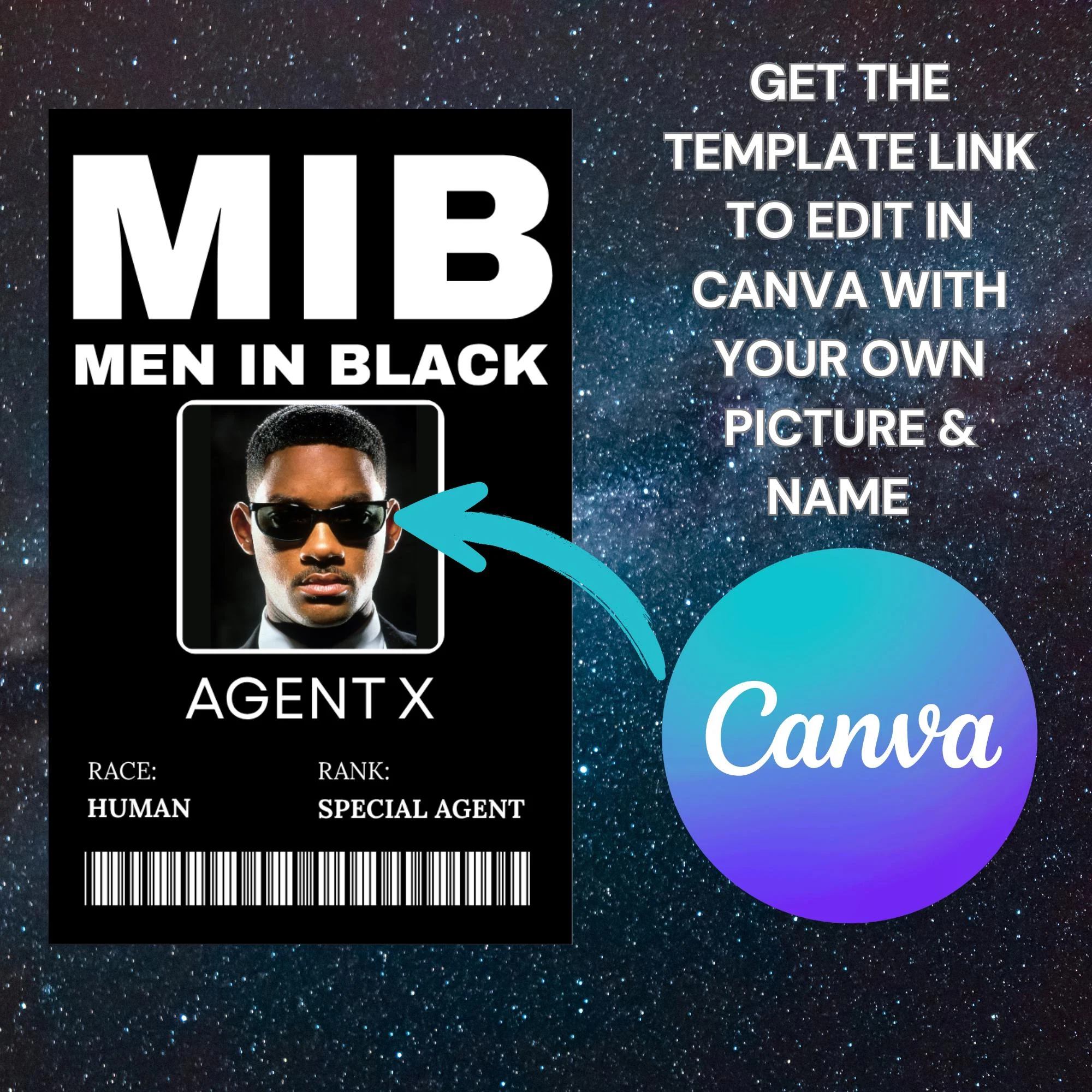 identity card free printable mib badge template