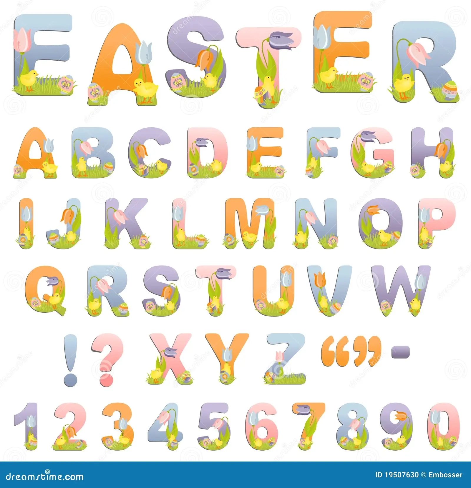 Cute Easter Alphabet