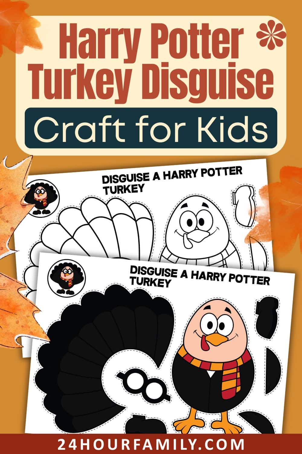 Disguise A Turkey As Harry Potter Printable Craft Disguise A Turkey As Harry Potter Printable Craft