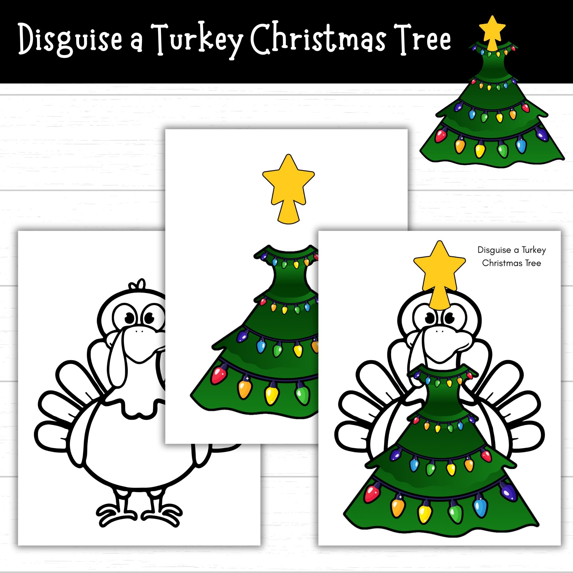 Disguise A Turkey Christmas Tree