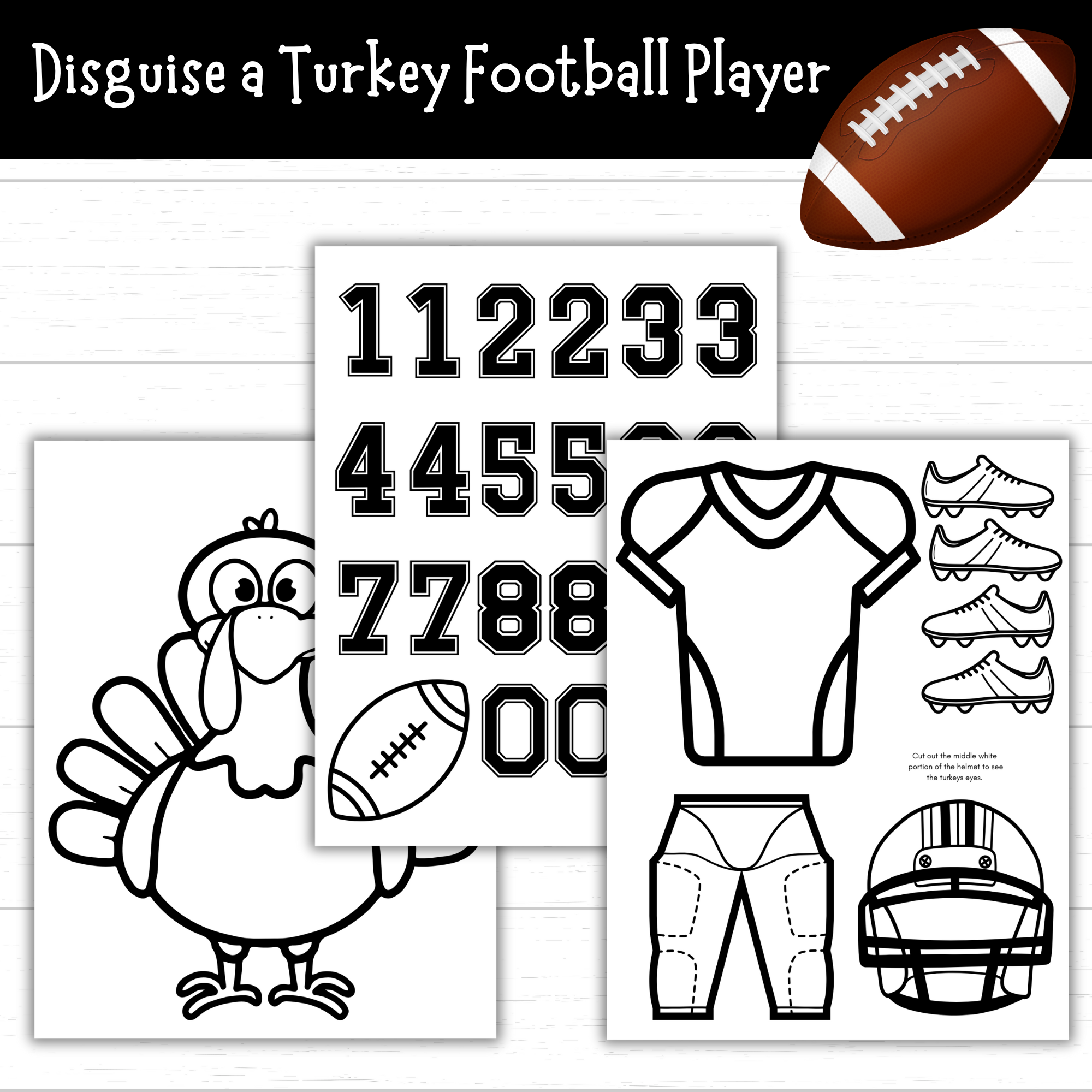 Disguise A Turkey Football Player