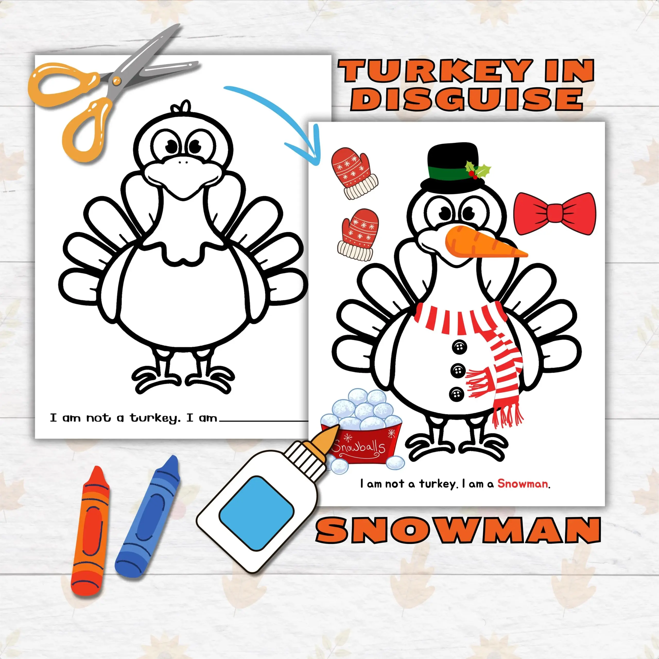 turkey in disguise snowman turkey in disguise snowman