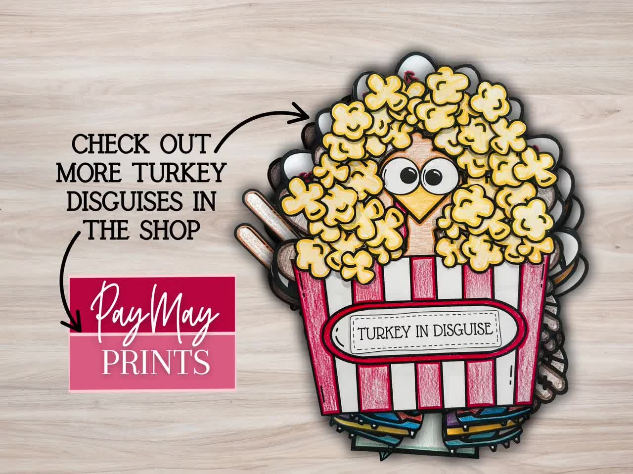 disguise a turkey popcorn template