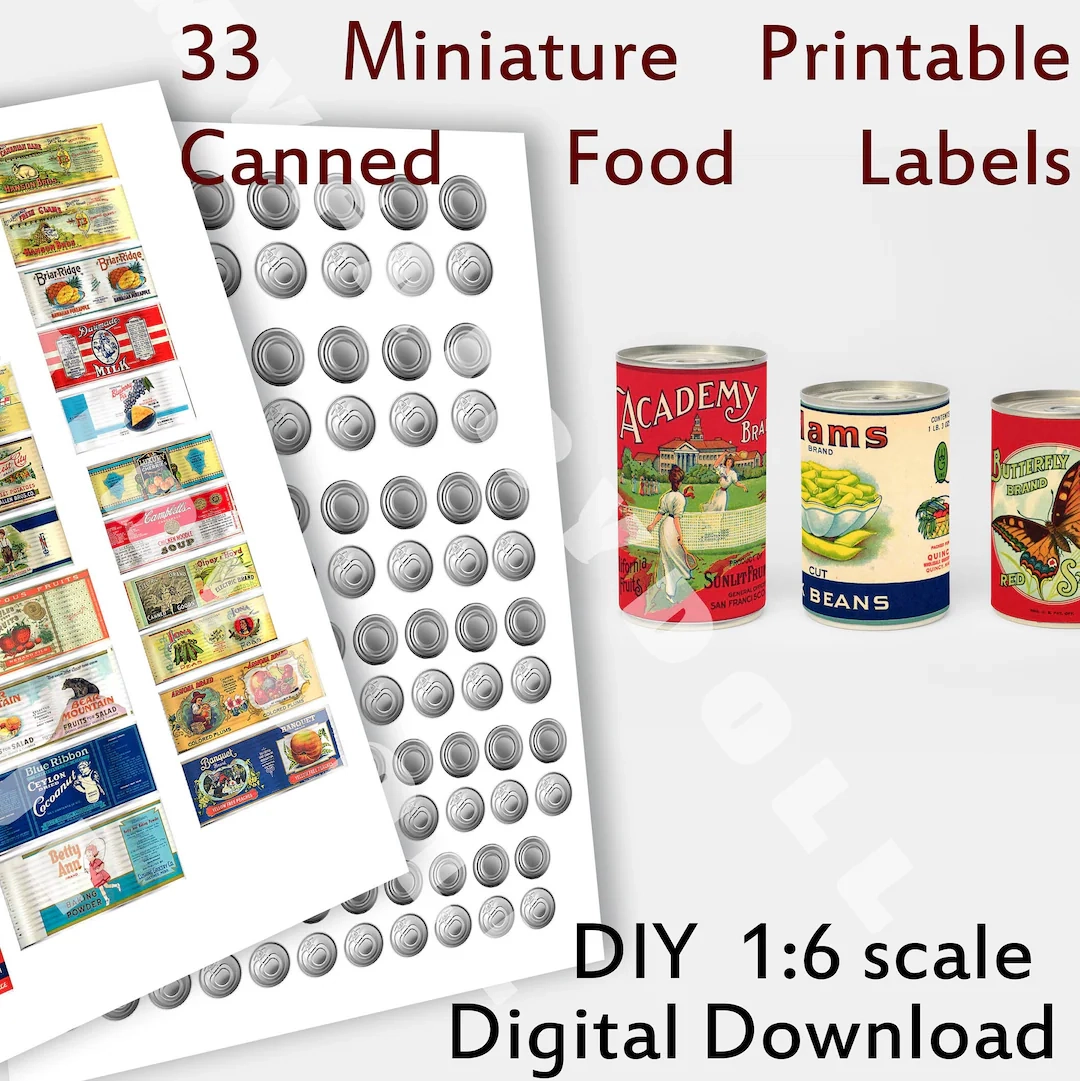 free 1 12 scale printables food