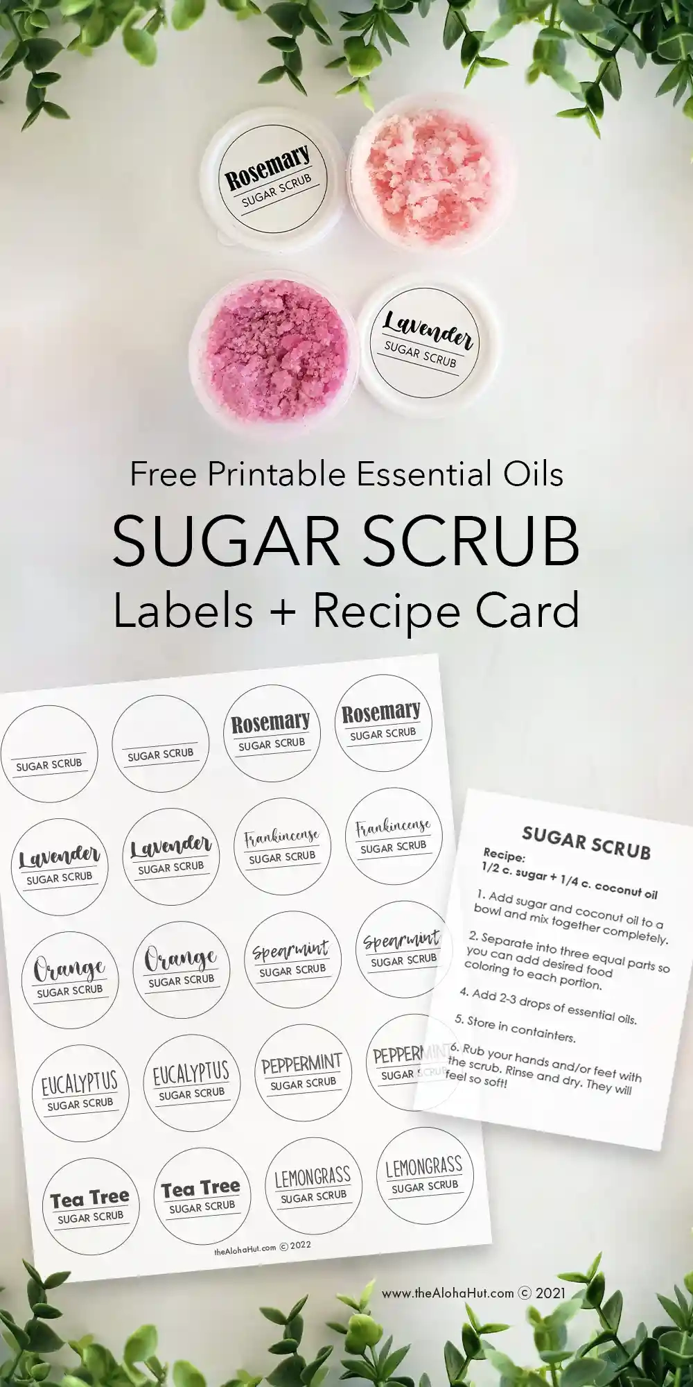 Diy Essential Oils Sugar Scrub Recipe Labels Diy Essential Oils Sugar Scrub Recipe Labels