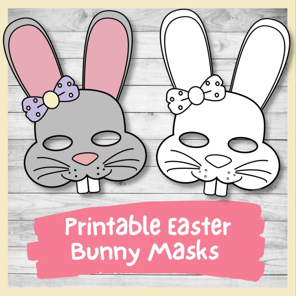 Diy Printable Easter Bunny Masks Color And Plain Templates Pdf Diy Printable Easter Bunny Masks Color And Plain Templates Pdf