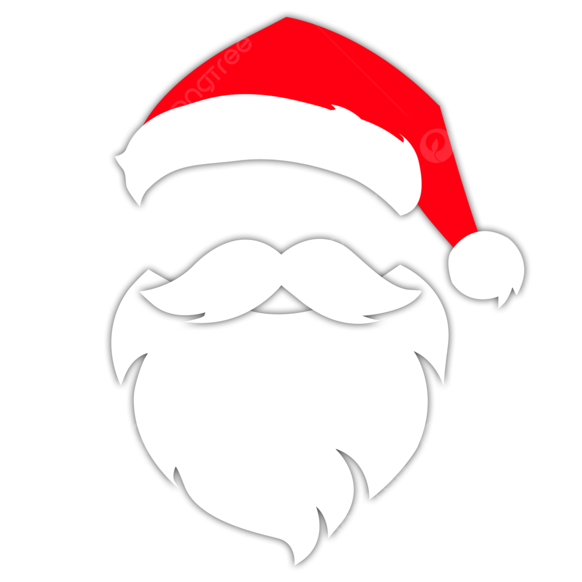 santa hat and beard printable