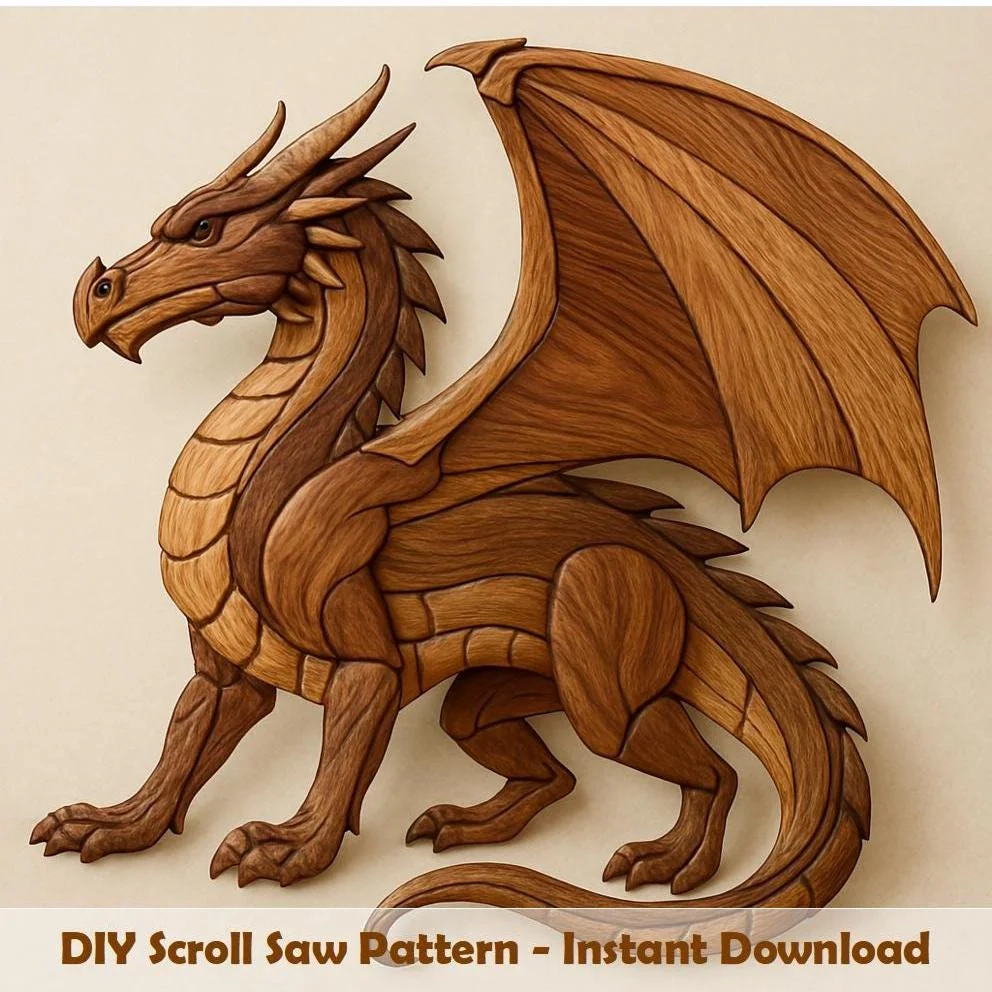 Dragon Intarsia Pattern Diy Scroll Saw Dragon Intarsia Pattern Diy Scroll Saw