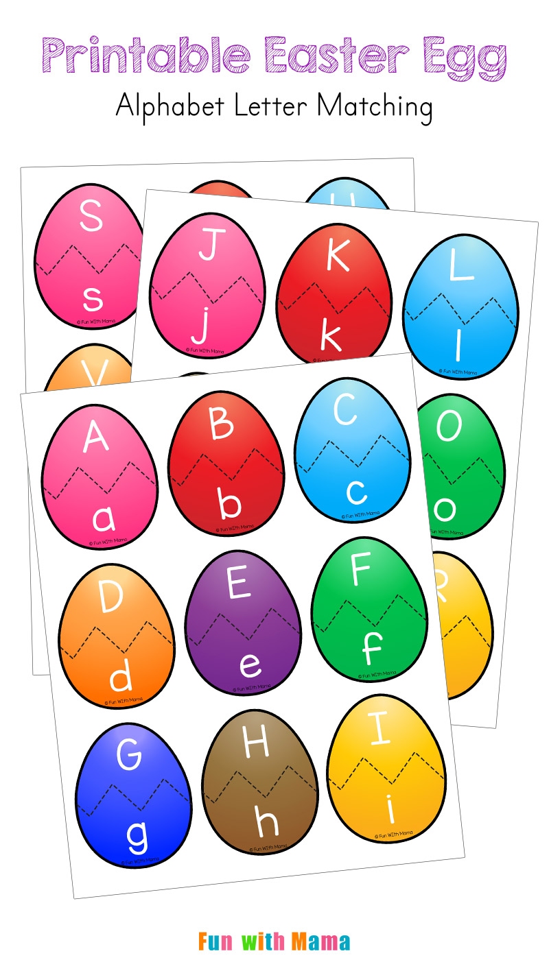 Easter Alphabet Letter Match Activity Preschoolers