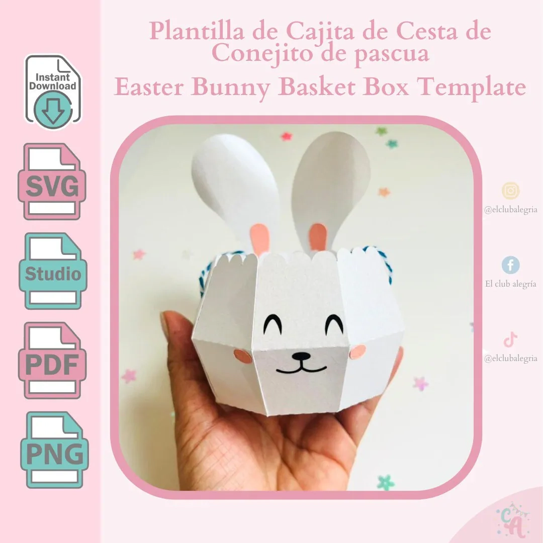 printable easter bunny box template
