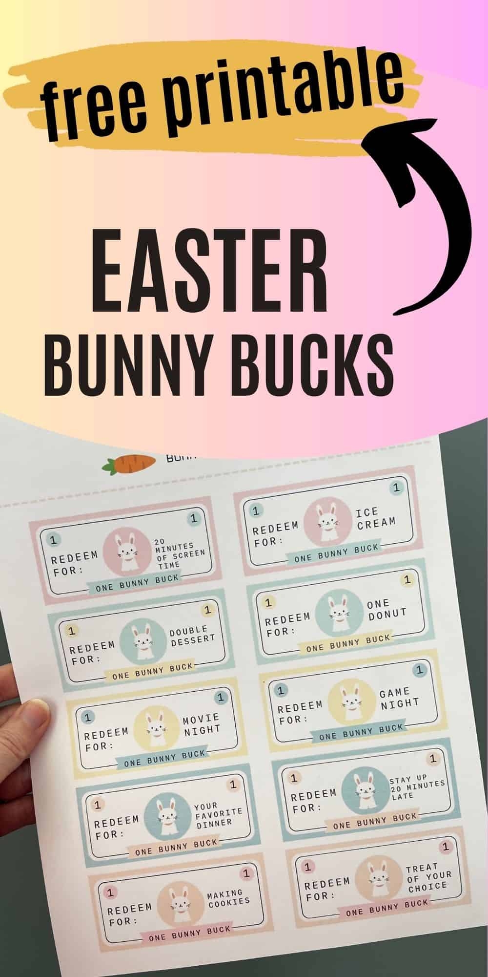 Easter Bunny Bucks