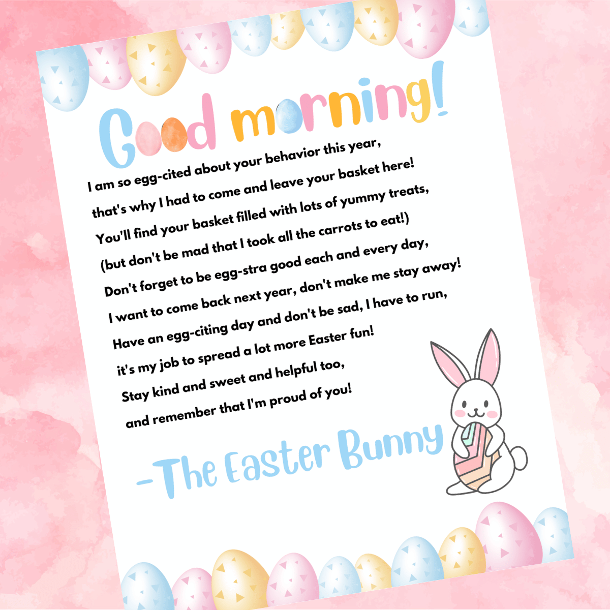 Easter Bunny Letter