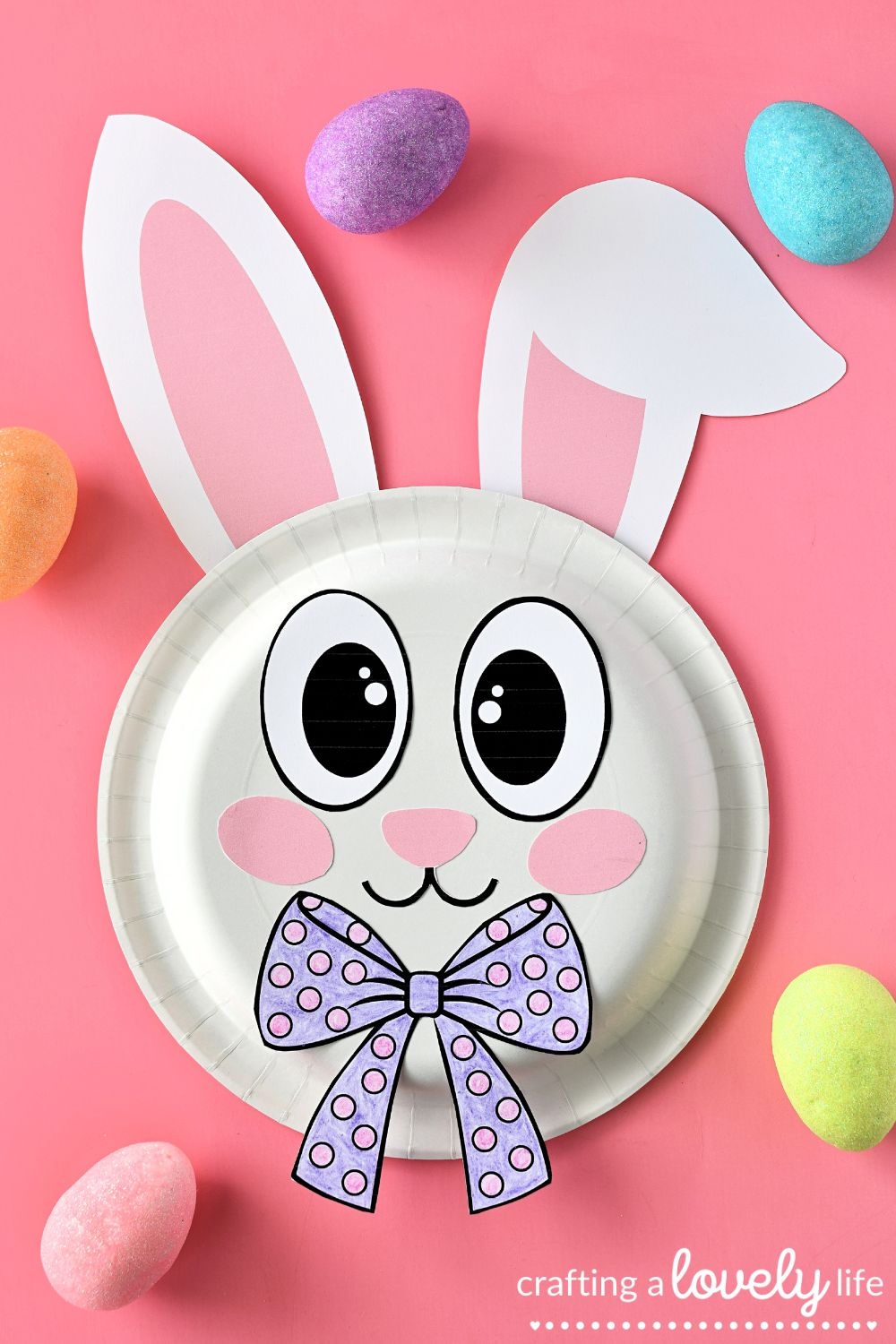 Easter Bunny Paper Plate Craft With Free Printables Easter Bunny Paper Plate Craft With Free Printables