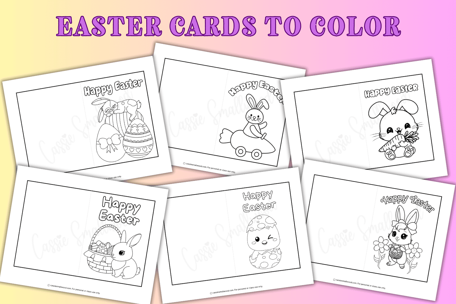 Easter Cards To Color Easter Cards To Color